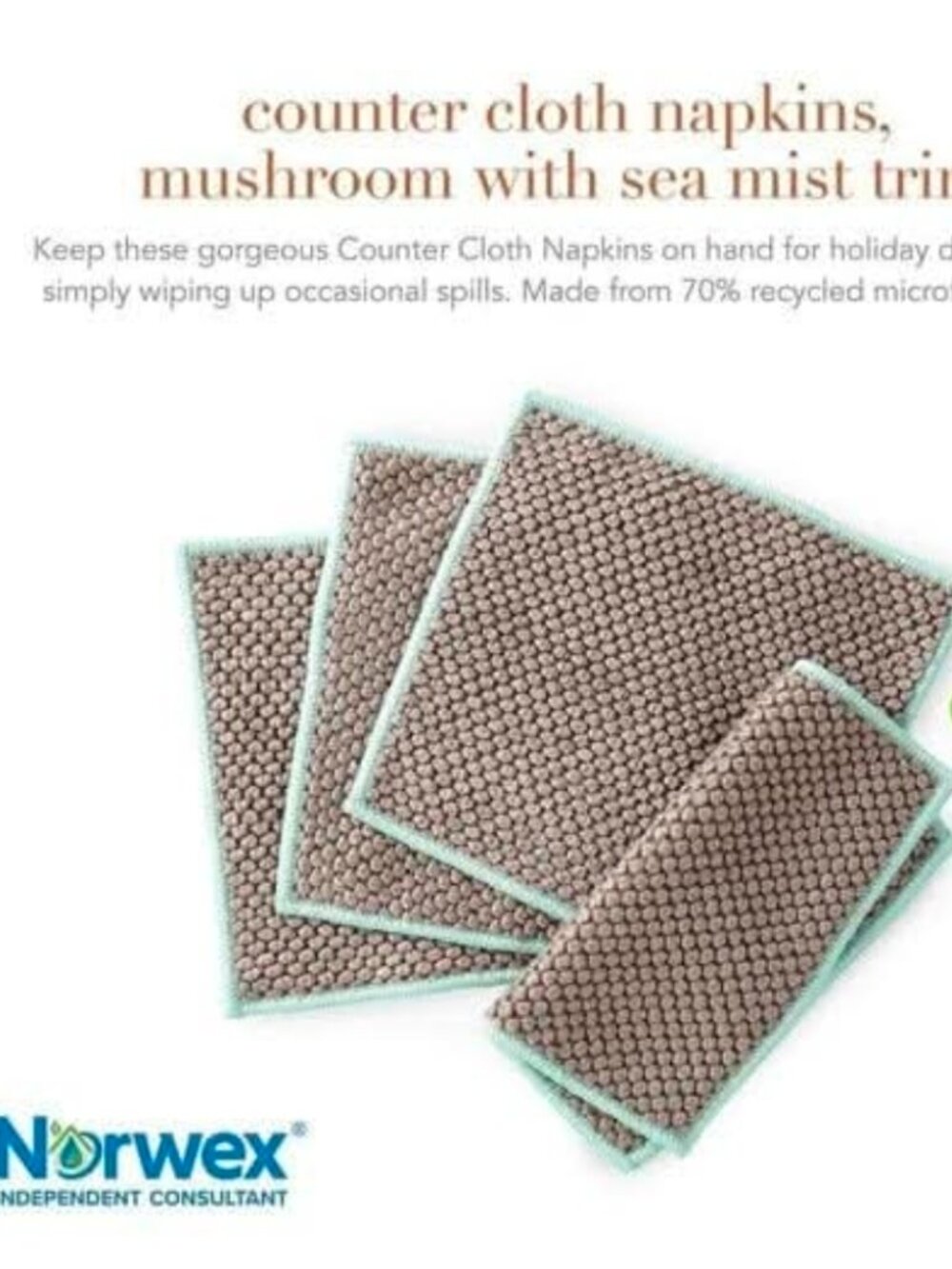 Norwex Counter Cloth Napkins Set of 4